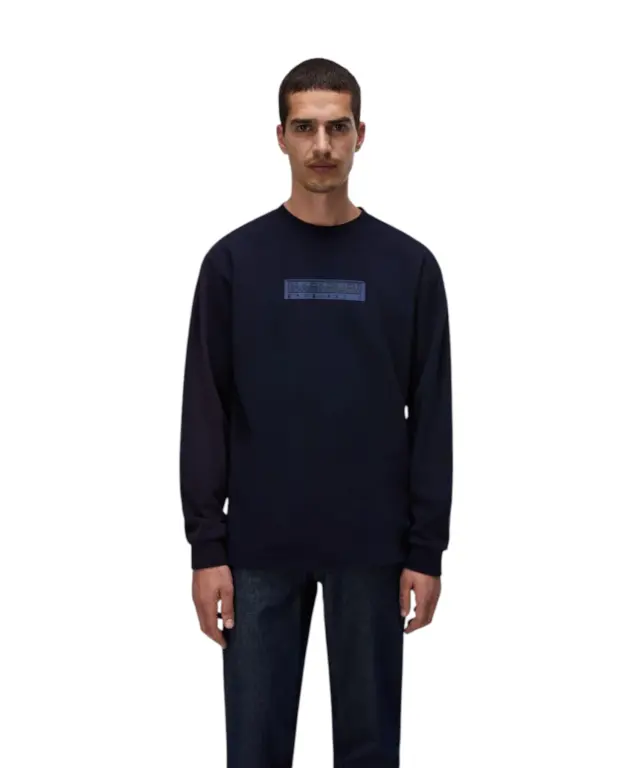 Napapijri - Ανδρικό T-Shirt S-Box Logo NP0A8BC5-176 Μπλε Ναυτικό - S 2