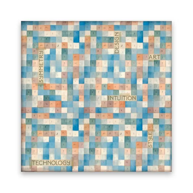 Τυπωμένο ύφασμα Stamperia, 30x30cm, Bauhaus, 4 τεμ. 2
