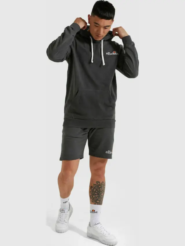 Ellesse Tinctoria Φούτερ με Κουκούλα Γκρι Grey - M 3