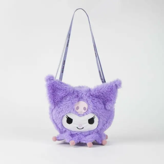 Παιδικη Τσαντα Βολτας Sanrio Kuromi Plush Shoulder Bag 17x14x4εκ.