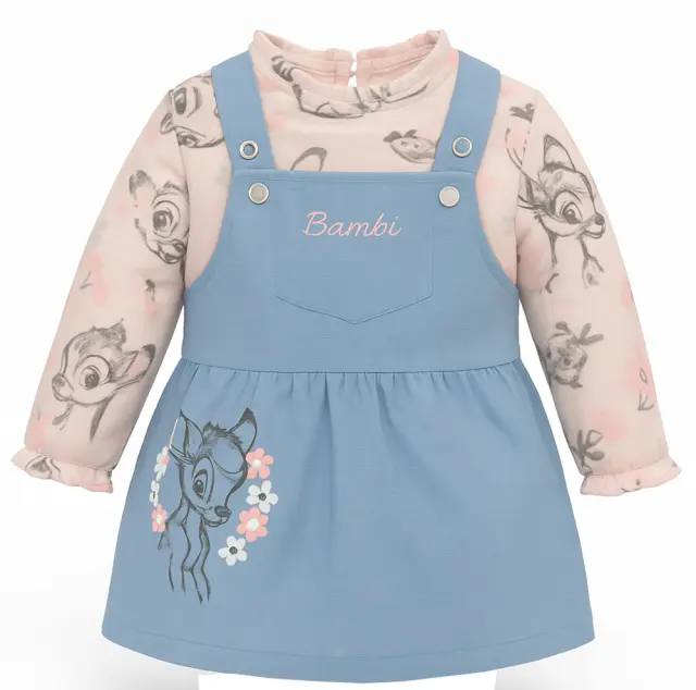 Μπλούζα με Φόρεμα Σαλοπέτα Jean Blue Bambi 8060253 - 12 M (80cm)