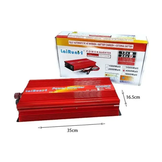 LaiRunH Inverter Αυτοκινήτου 4000W 12V – Power Inverter 163131