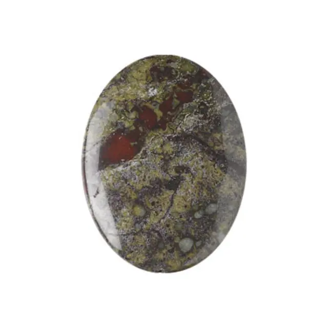 Καμπουσόν Ίασπις Dragon Blood Οβάλ - 13x18mm - 2τεμ