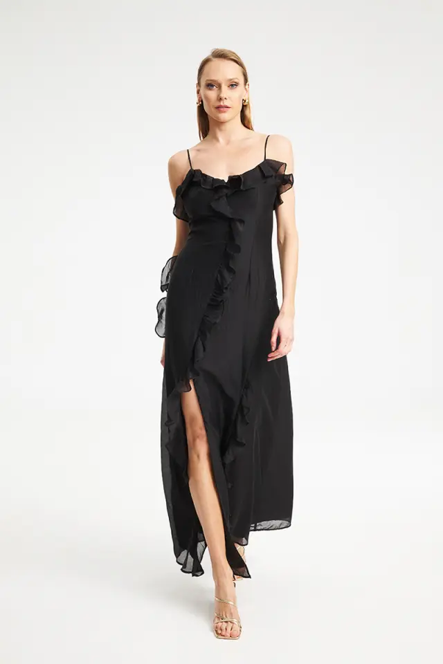Maxi Φόρεμα με Βολάν CARETTA DRESS - XS 2