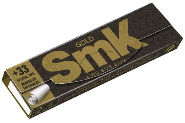SMK Χαρτάκια - King Size Slim Gold με Τζιβάνες