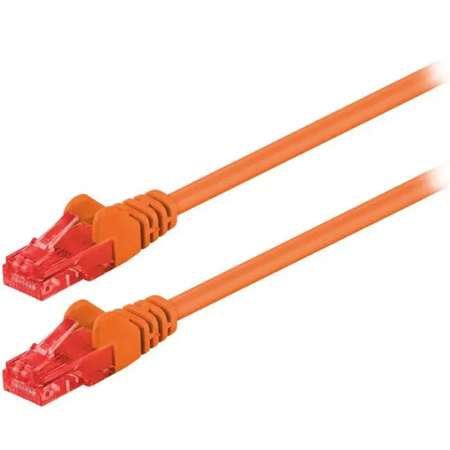 Καλώδιο δικτύου CAT 6, U/UTP, 1.00m σε πορτοκαλί χρώμα.