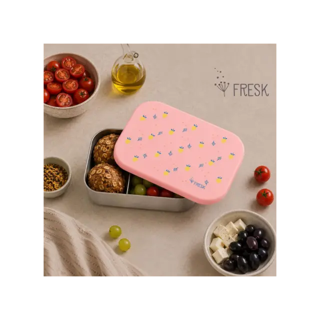 Δοχείο Φαγητού Fresk Με Καπάκι Σιλικόνης Summer fruit FR-FD600-55 3