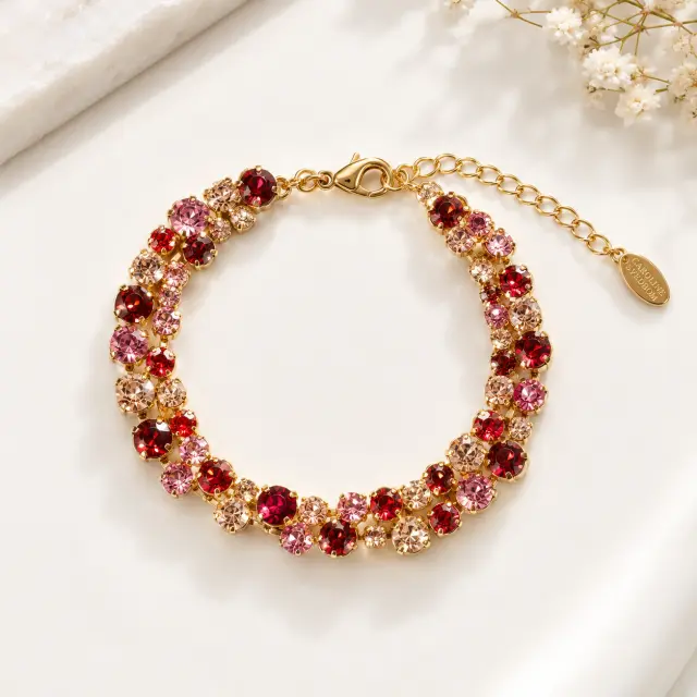 Pamona Red Bracelet/ Gold
