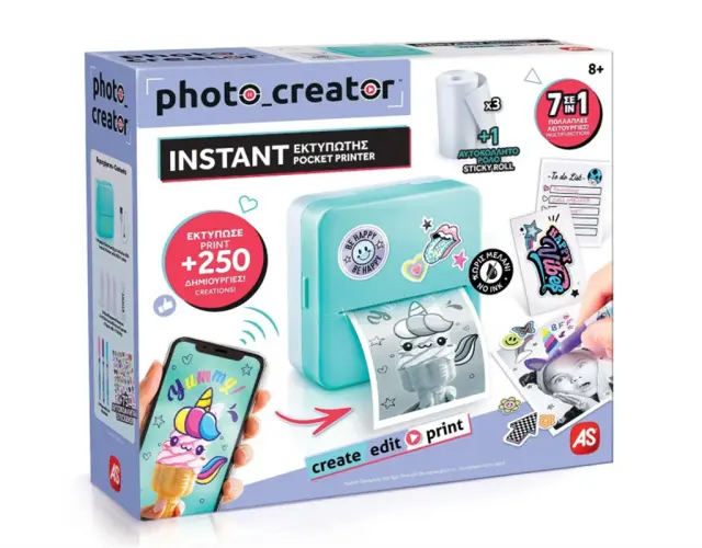 Φορητός Εκτυπωτής Instant Print Creator / 1863-70607 (AS Company)