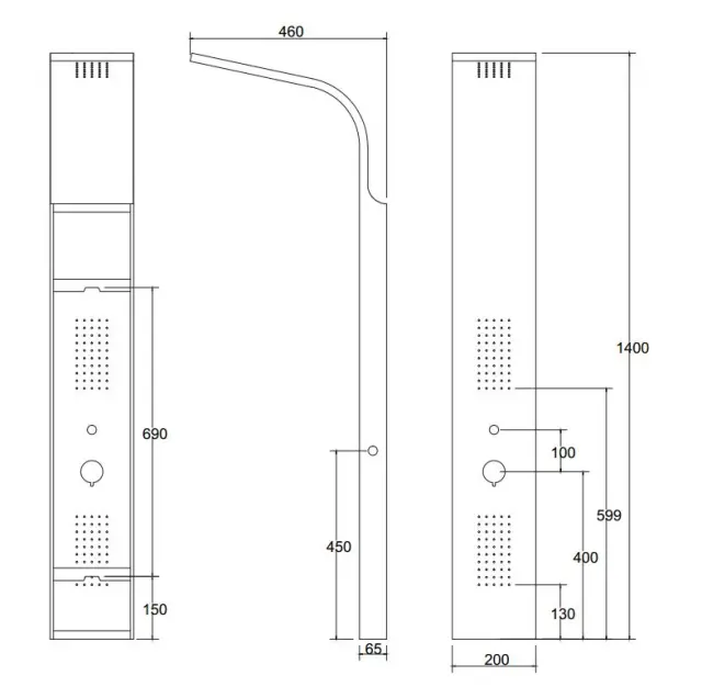 Στήλη υδρομασάζ BIANCO A7304W KARAG 2