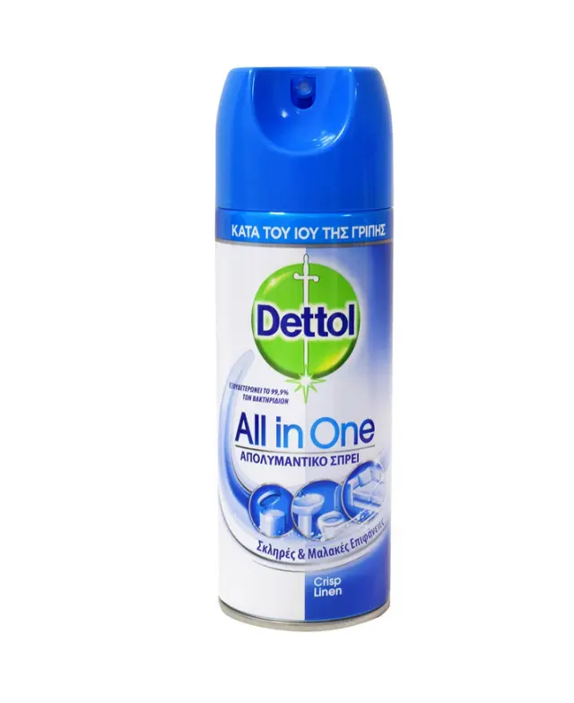 Dettol All In One Crisp Linen Απολυμαντικό Σπρέι 400ml