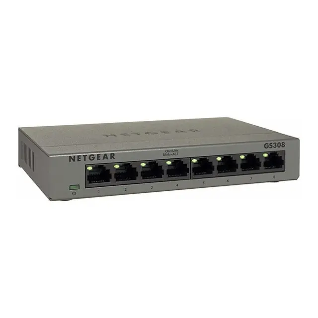 NetGear GS308 Unmanaged L2 Switch με 8 Θύρες Gigabit (1Gbps) Ethernet