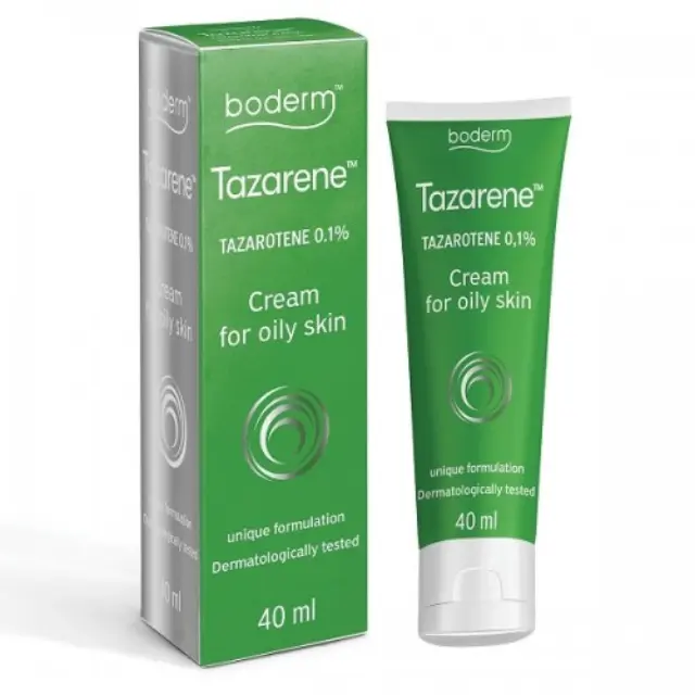 Boderm Tazarene 0.1% Κρέµα για Τοπική Εφαρµογή σε Λιπαρό Δέρµα, 40ml