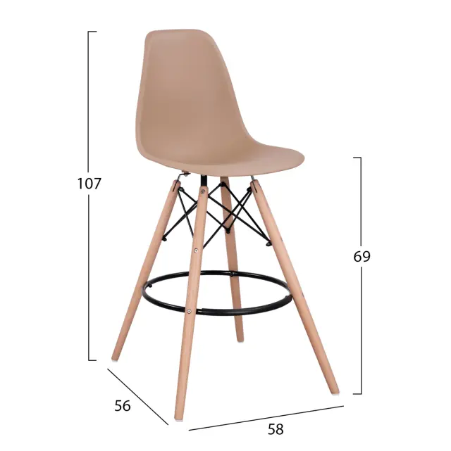 ΣΚΑΜΠΟ ΜΠΑΡ FB90173.45 ΚΑΠΟΥΤΣΙΝΟ 58x56x107Υ εκ. 2
