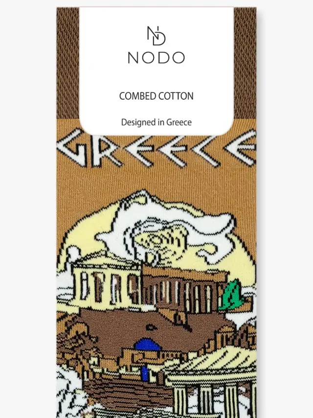 Κάλτσα Βαμβακερή με Σχέδια Gorgonio's Head on Acropolis NODO 3