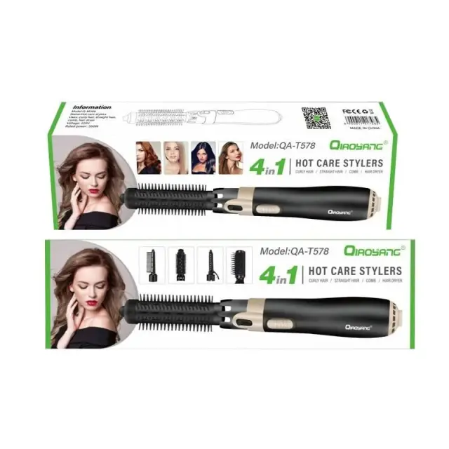 QIAOYANG Ηλεκτρική Βούρτσα Ζεστού Αέρα 4 σε 1 - Professional Hot Air Brush QA-T578 4540