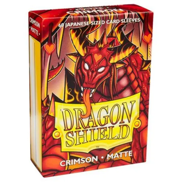 Dragon Shield Small Sleeves - Japanese Matte Crimson (60 Sleeves)