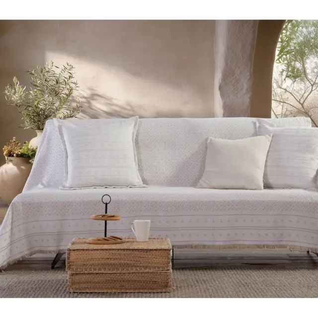 ΡΙΧΤΑΡΙ ΔΙΘΕΣΙΟΥ ΚΑΝΑΠΕ ISHMAR 170X250 NEF-NEF HOMEWARE, 50% BAMB-50% ΠΟΛ - BEIGE (040343)