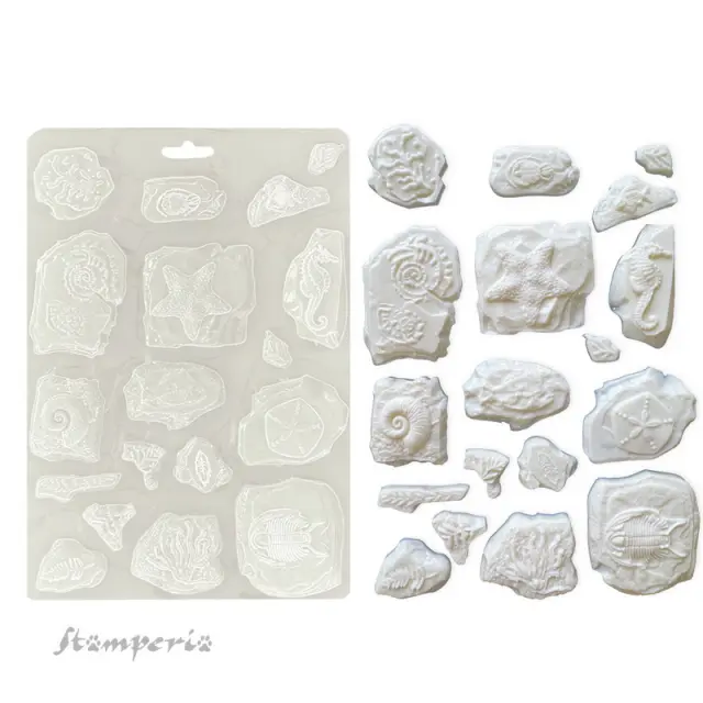 Καλούπι εύκαμπτο A5, 21x14.8cm, Stamperia, Silent Sea, Shells 2