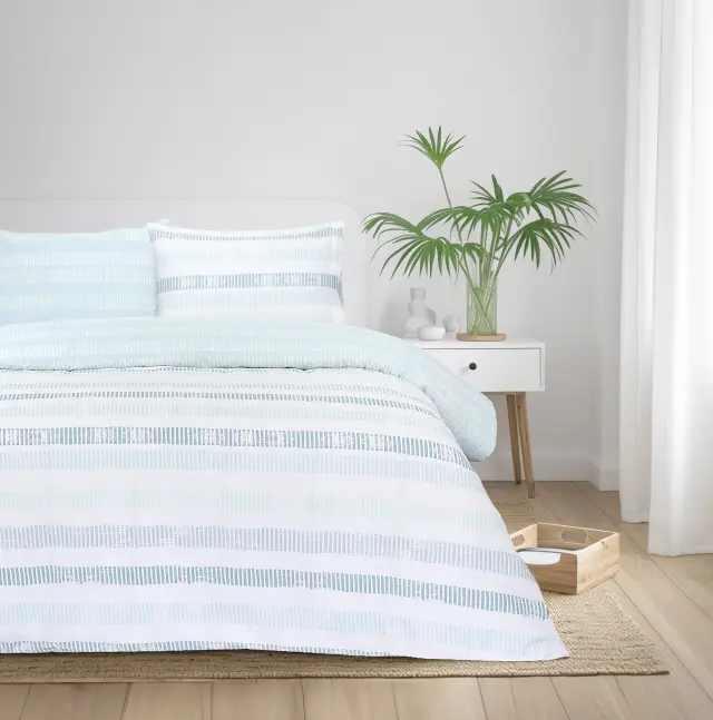Σετ Σεντόνια 240x270 Υπέρδιπλα Kocoon Azzurro Ciel 100% βαμβακερόΧωρίς Λάστιχο
