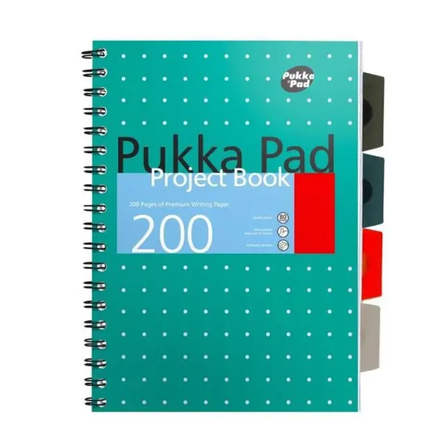 Pukka Progect Book Τετράδιο Με Διπλό Σπιράλ B5 4 Θεμάτων Πράσινο/ 8518-ΜΕΤ (Pukka)