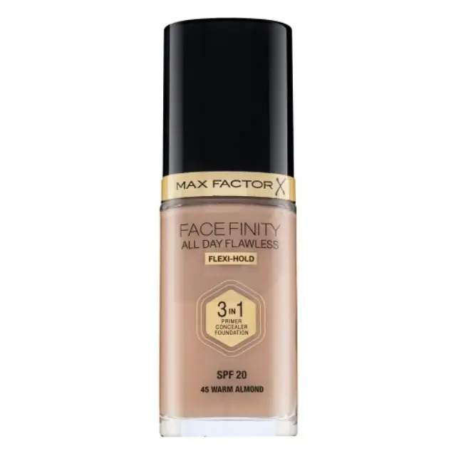 Max Factor Facefinity All Day Flawless Flexi-Hold 3in1 Primer Concealer Foundation SPF20 Liquid Foundation 3in1 45 30 ml