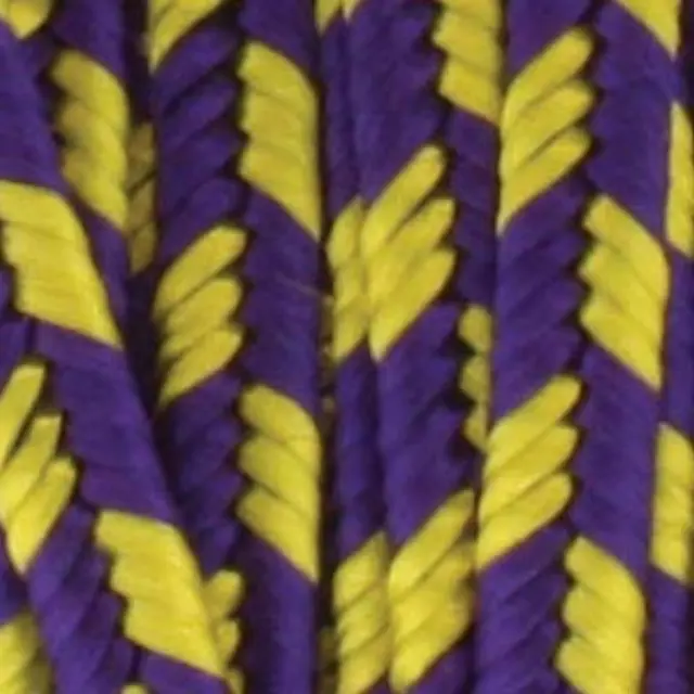 Κορδόνι Rayon Soutache - Grape/Golden Stripe - 0.5x2.5mm ~5m