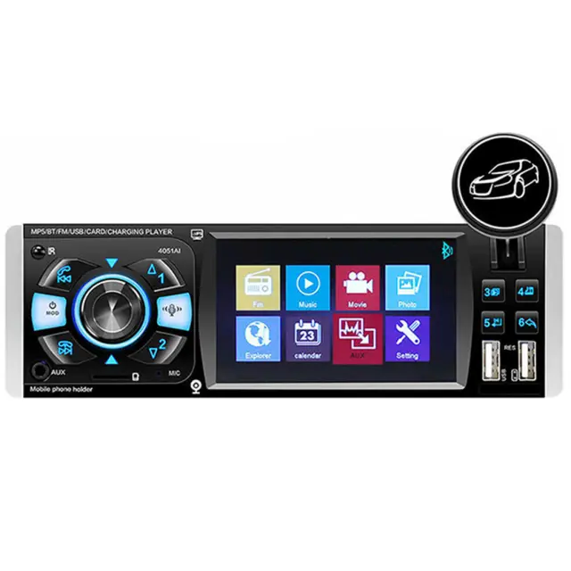 Ηχοσύστημα αυτοκινήτου MP5 player universal 1din, bluetooth,usb,aux με οθόνη 4inch - 4051AI