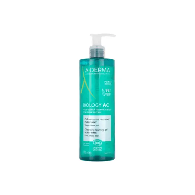 A-Derma Biology AC Cleansing Foaming Gel Αφρίζον Καθαριστικό για Λιπαρό/Με Τάση Ακμής Δέρμα, 400ml