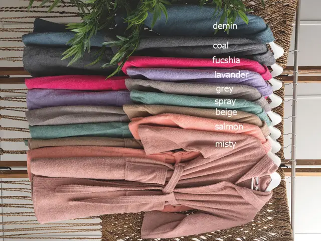 Μπουρνούζι βαμβακερό με κουκούλα Palamaiki Classic Large 8.Fucshia