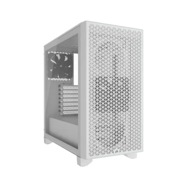 Corsair PC Case 3000D Tempered Glass ATX Midi Tower White (CC-9011252-WW)
