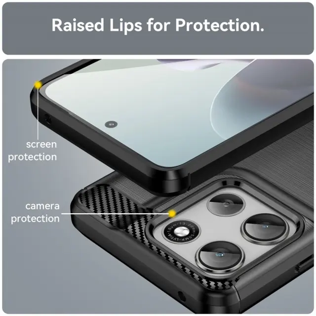 Techsuit® Carbon Θήκη για Motorola Moto G56- Black 2