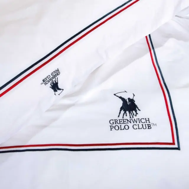 Σετ Σεντόνια 240Χ270 Υπέρδιπλα Classic Greenwich Polo Club 2173 Λευκό 100% βαμβακερόΧωρίς Λάστιχο 3