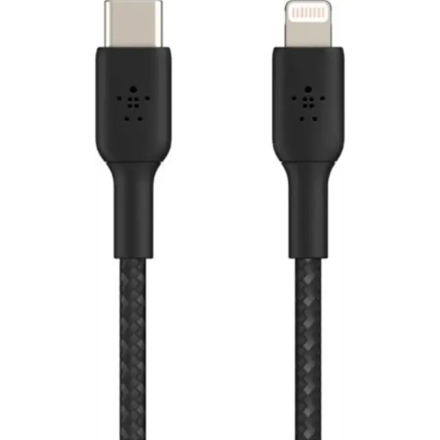 Belkin BoostCharge USB-C to Lightning Braided 2m Black (CAA004bt2MBK)