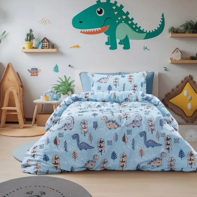 Beauty Home Σετ σεντόνια μονά με λάστιχο Candy Art 6325 110x200+32 Σιέλ