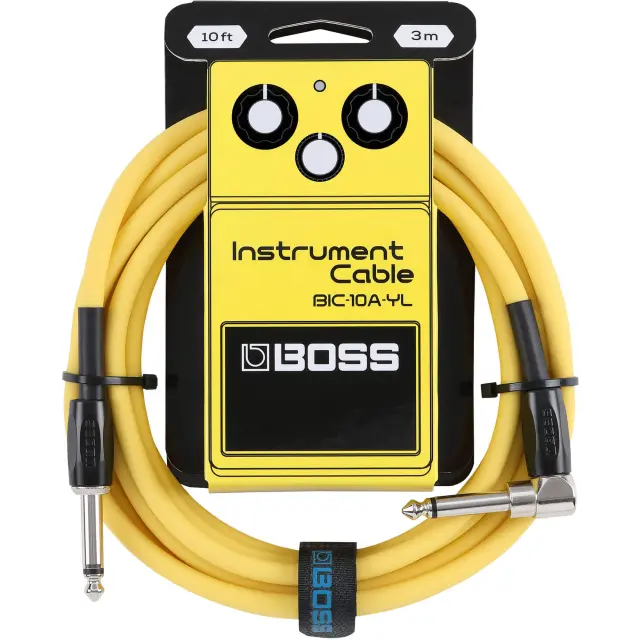 Boss BIC-10A-YL Καλώδιο Οργάνων Ίσιο-Γωνία 3m Κίτρινο