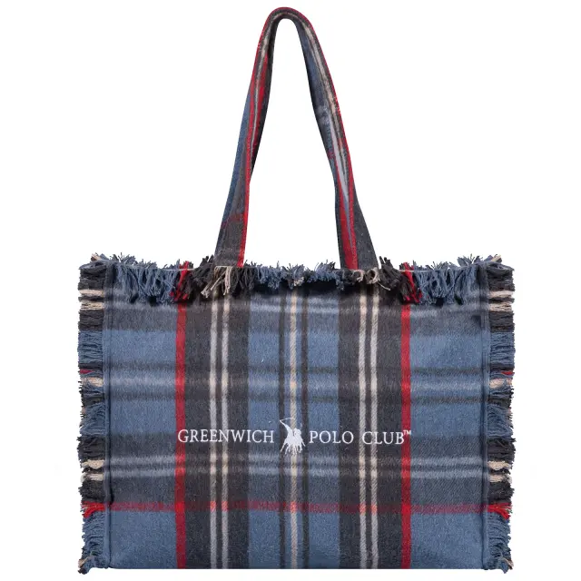 GREENWICH POLO CLUB ΡΙΧΤΑΡΙ 130X170 ΜΕ ΤΣΑΝΤΑ ΜΕΓΑΛΗ ESSENTIAL 2530 BLUE, RED 2