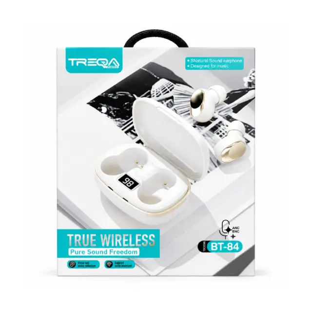 Treqa Ασύρματα Bluetooth Ακουστικά TWS με Θήκη Φόρτισης BT-84 - True Wireless Bluetooth Earbuds with Charging Case 017252 2