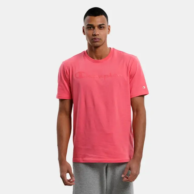 CHAMPION CREWNECK T-SHIRT ΜΠΛΟΥΖΑ ΑΝΔΡΙΚΗ RED