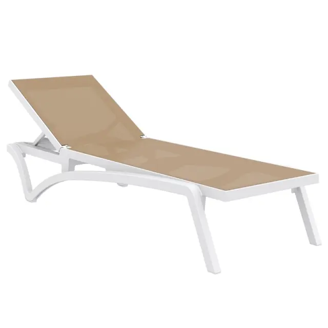 Ξαπλώστρα PACIFIC Dove Grey PP/Textilene 193x68x35cm