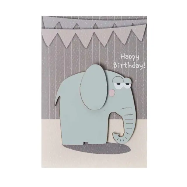 ΜΙΝΙ ΕΥΧΕΤΗΡΙΑ ΚΑΡΤΑ "HAPPY BIRTHDAY!" - ΕΛΕΦΑΝΤΑΣ