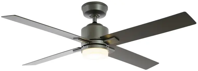 Hunter Mila 132 Matte Silver - Ανεμιστήρας Οροφής με Φωτιστικό 3