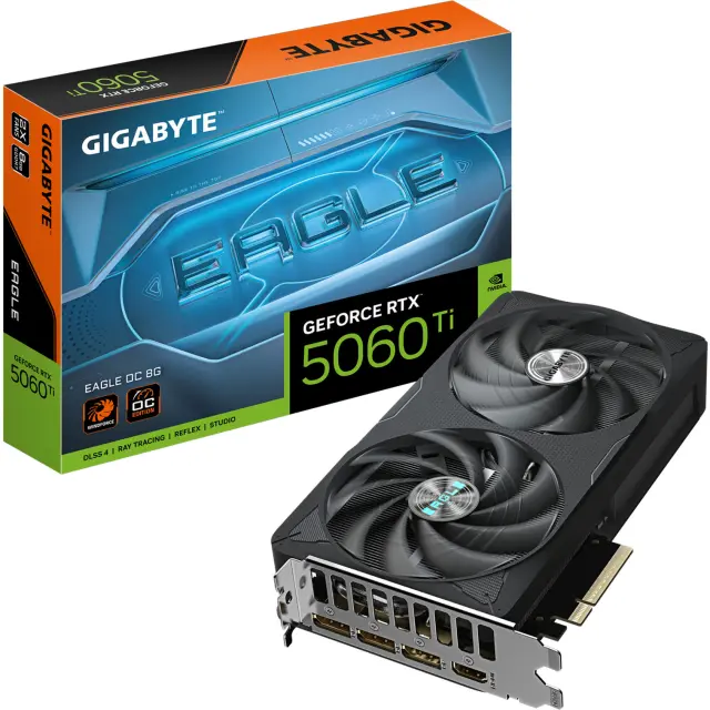 Gigabyte Κάρτα Γραφικών GeForce RTX 5060 TI Eagle OC 8GB GDDR7 (GV-N506TEAGLE OC-8GD)