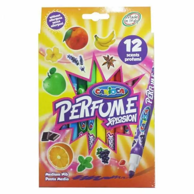 Carioca Perfume Μαρκαδόροι Ζωγραφικής Λεπτοί Αρωματικοί 12 χρώματα (42672)