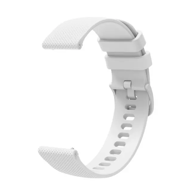 Pockmarked Tonal Buckle Λουράκι Σιλικόνης για Smartwatch 20mm- White OEM 3