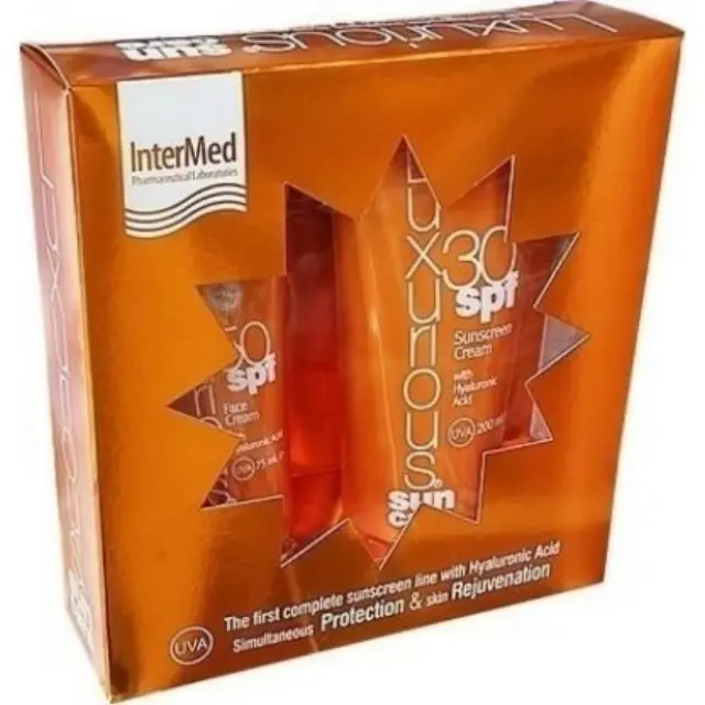 Intermed Luxurious Sun Care Pack Σετ με Αντηλιακή Κρέμα Προσώπου SPF50, 75ml + Αντηλιακό Γαλάκτωμα Σώματος SPF30, 200ml