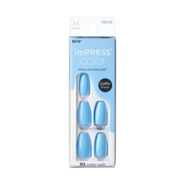 Kiss Τεχνητά Νύχια imPRESS Color MC - Serene Blue