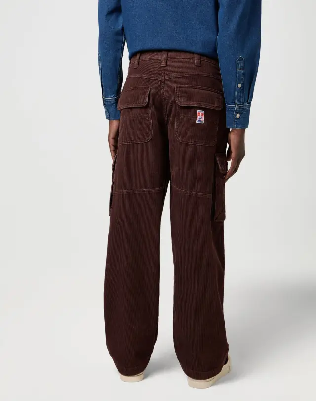 Wrangler X Casey Jones Ανδρικό Cargo Κοτλέ Παντελόνι 112371049 – Mahogany - 32W 34L 2
