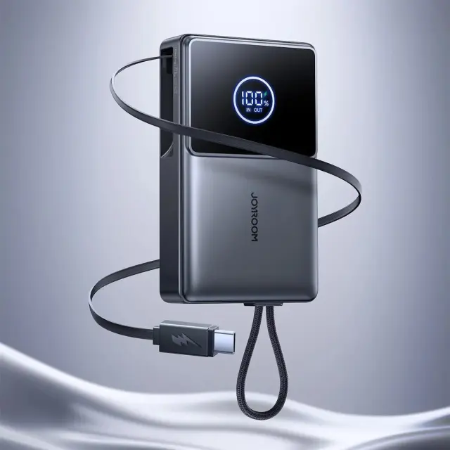 Joyroom® Powerbank με Ενσωματομένο Καλώδιο USB-C 10000mAh 22.5W- Black 2