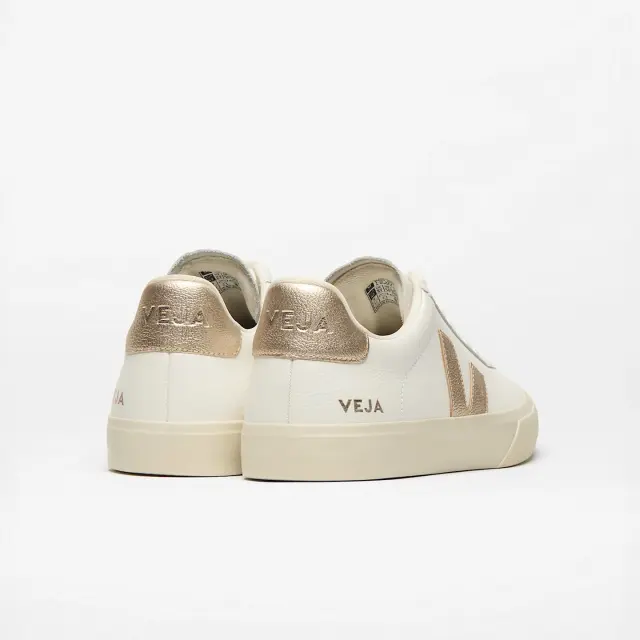 VEJA “CAMPO” LEATHER SNEAKERS (CP0503495A400-WHITE-PLATINE) - 39 3